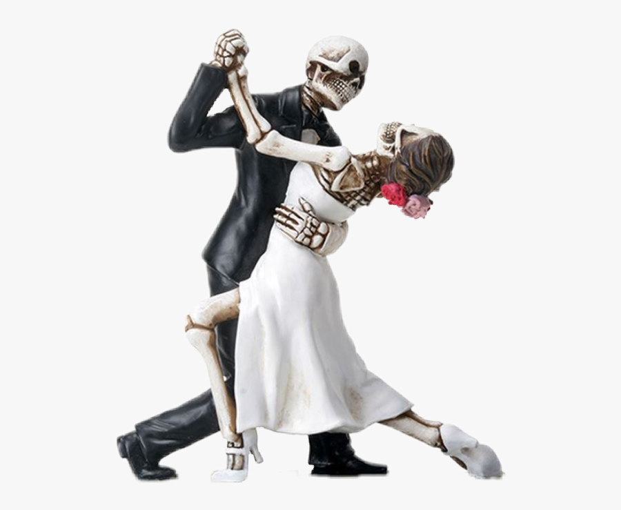#skeleton #skull #wedding #dance #halloween - Day Of The Dead Wedding Couple, Transparent Clipart