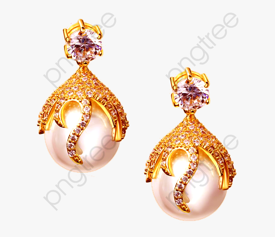 Diamond Earrings Clipart - Latest Fashion Ear Ring, Transparent Clipart