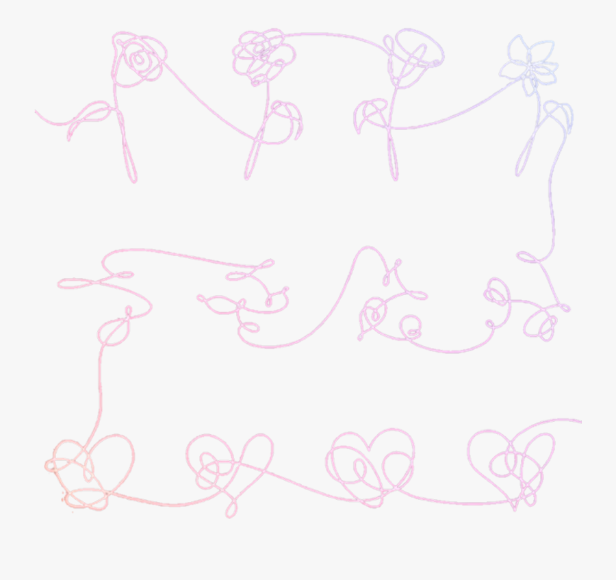 #love #loveyourself #bts #flowers - Drawing, Transparent Clipart