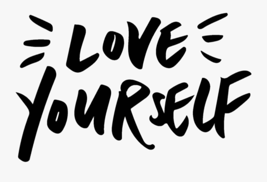 #loveyourself #love #yourself #text #black #overlay - Love Yourself Overlay, Transparent Clipart