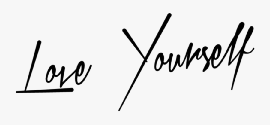 #loveyourself #love #yourself #text #background #overlay - Calligraphy, Transparent Clipart