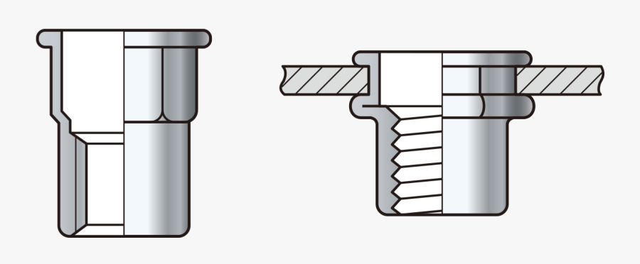 Flat Head Half Hexagon, Transparent Clipart