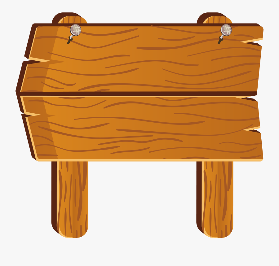 Traffic Sign Road Rivet - Wooden Cartoon Road Sign, Transparent Clipart