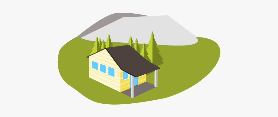 Hills Clipart Land Ownership - House, Transparent Clipart
