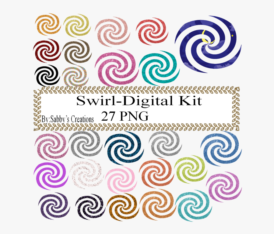 Swirl Digital Kit Digital Paper Digital Clipart Art - Circle, Transparent Clipart