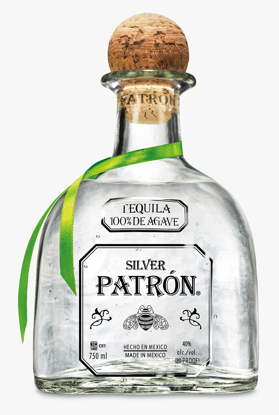 Tequila Bottle Png - Patron Silver, Transparent Clipart