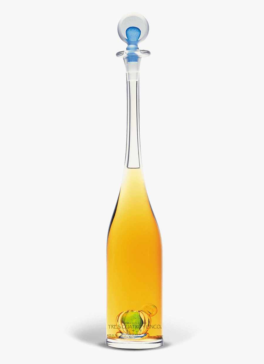 Tres Cuatro Cinco Extra Anejo Tequila, Transparent Clipart