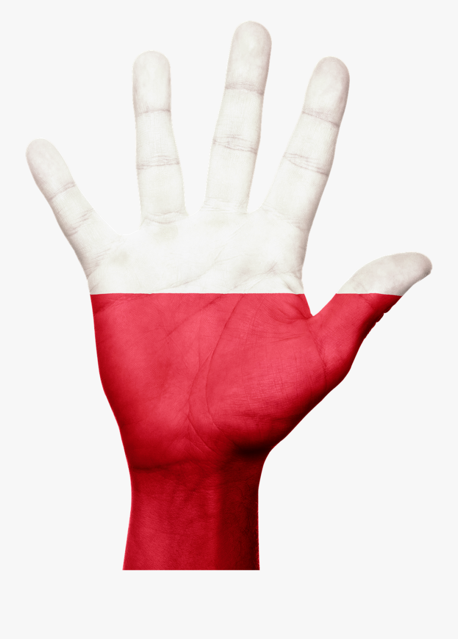 Poland Hand Flag Patriotic Png Image, Transparent Clipart