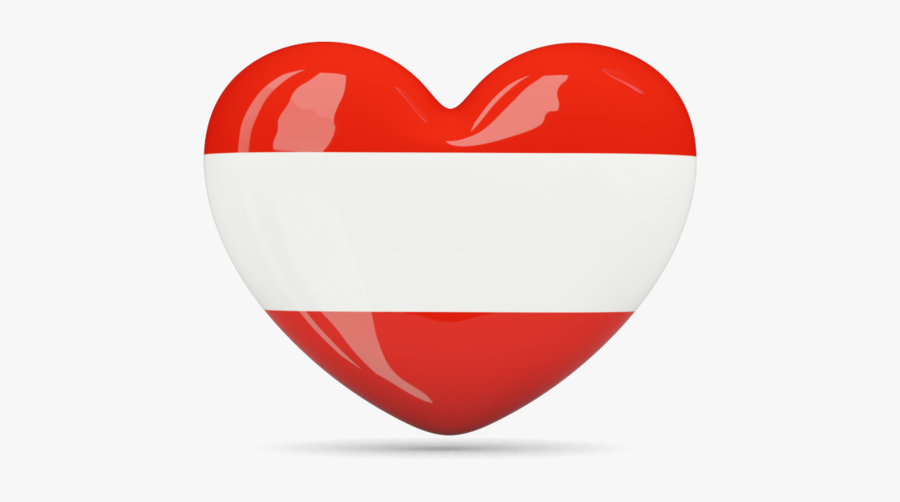 Austria Flag Heart Icon - Sierra Leone Flag Heart, Transparent Clipart
