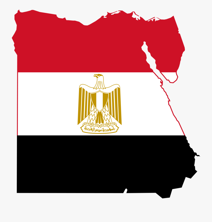 Egypt Flag Map, Transparent Clipart