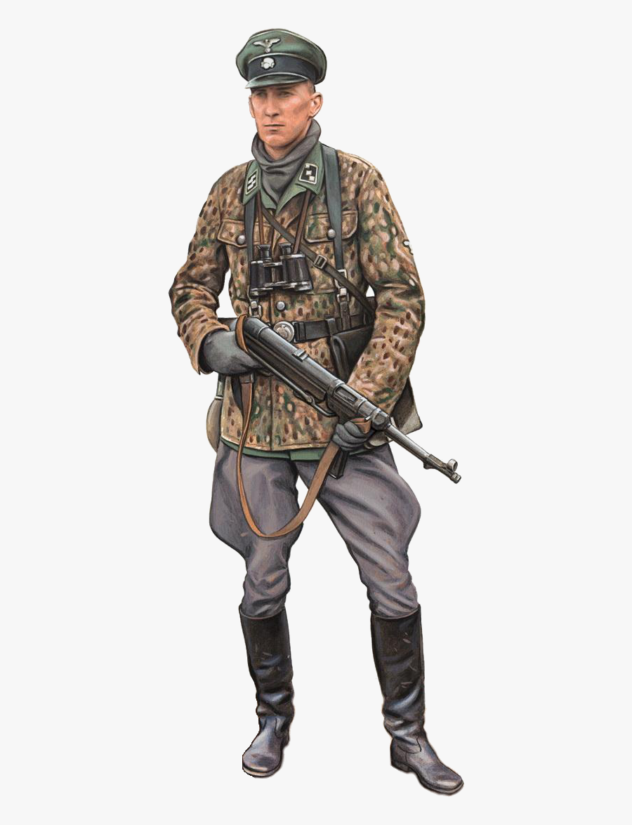 Transparent Nazi Soldier Png - Waffen Ss Officer Camo, Transparent Clipart