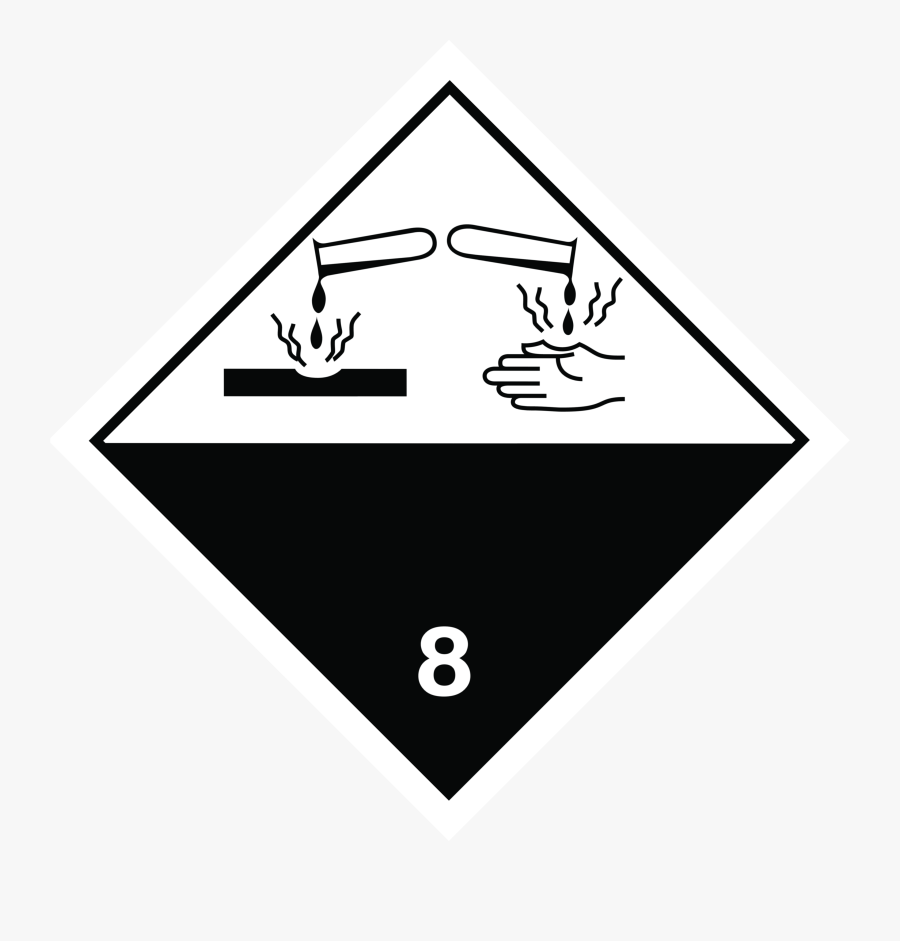 Corrosive Labels, Transparent Clipart