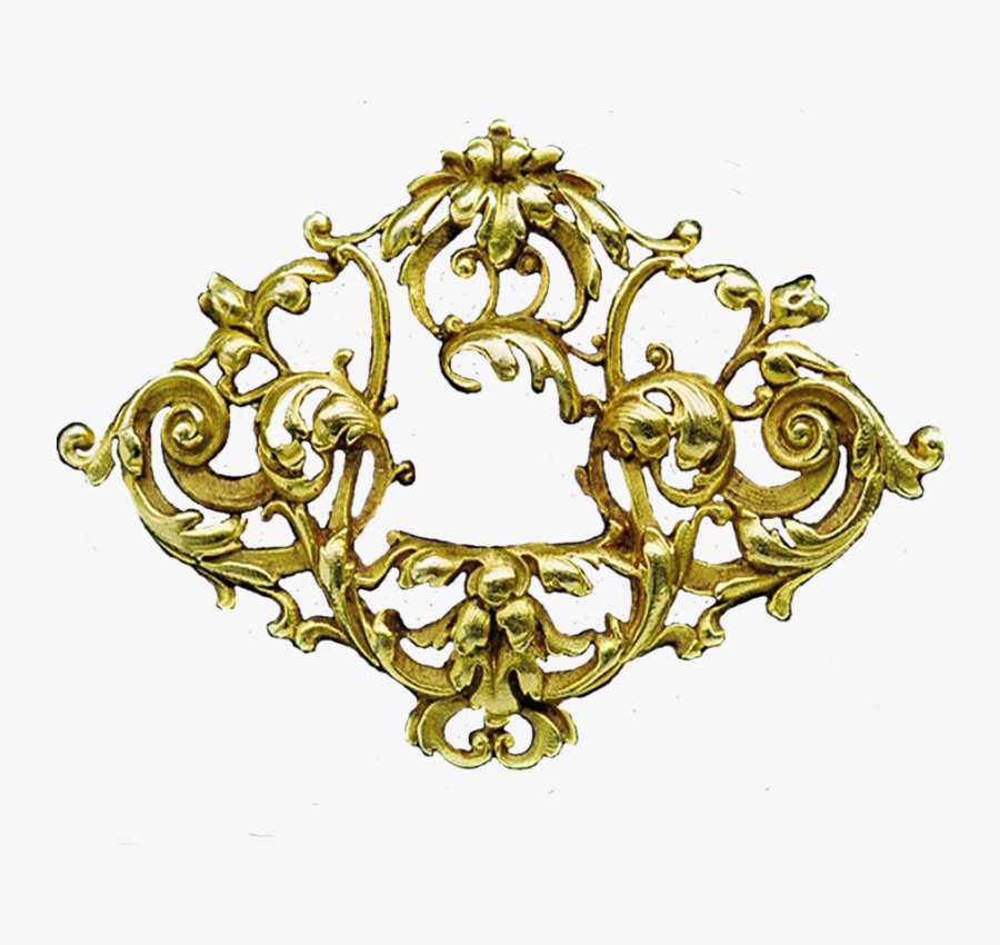Gold Filigree Clip Art Png - Art Deco Objects Png, Transparent Clipart