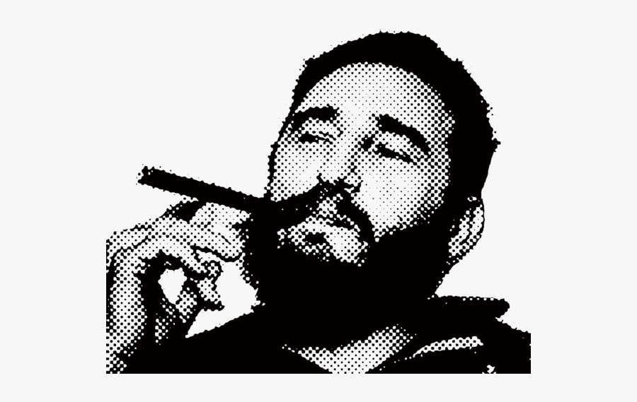 Fidel Castro Smoking Cigar, Transparent Clipart