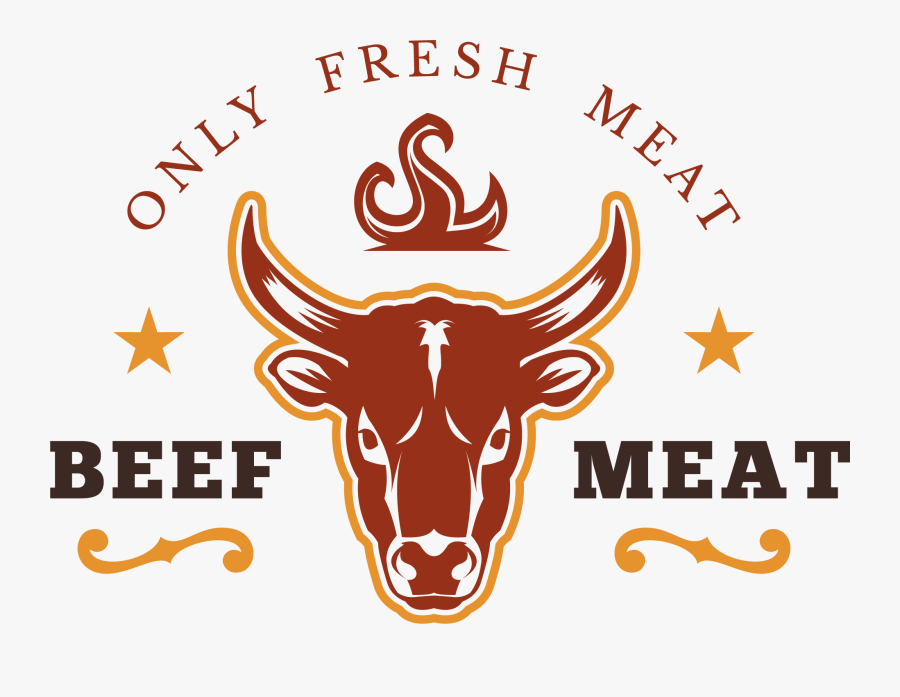 Cattle Barbecue Logo Meat - Meat Logo, Transparent Clipart