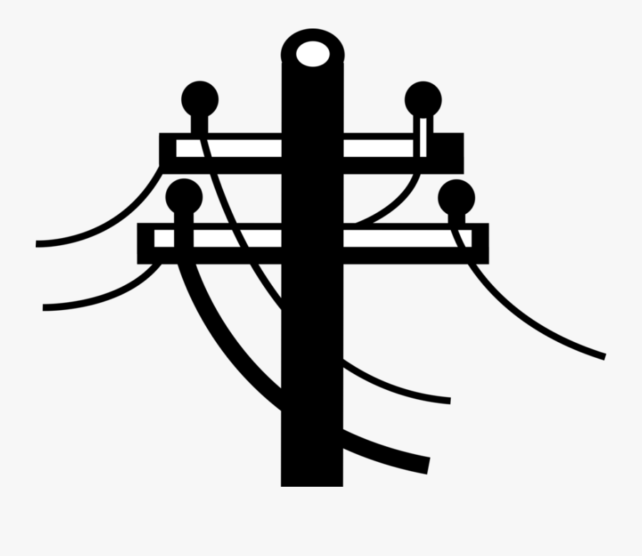Pole Vector Utility - Electric Pole Vector Png, Transparent Clipart