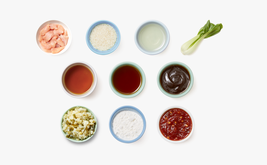 General Tso"s Chicken With Bok Choy & Jasmine Rice - Dish, Transparent Clipart