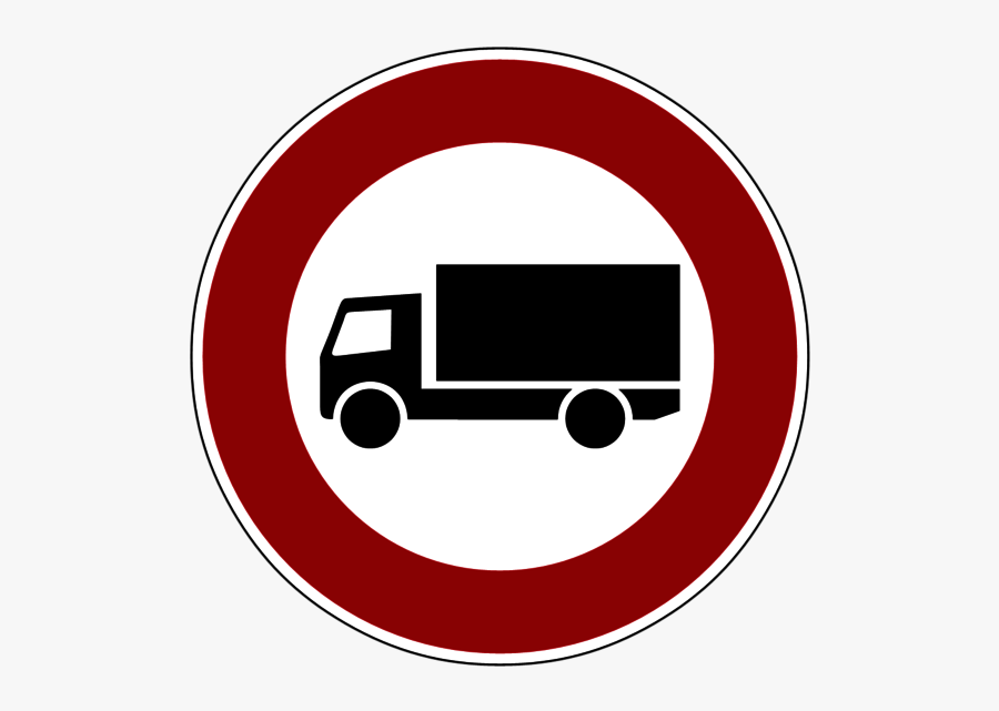 Truck Clipart Sign - Prepoved Za Tovorna Vozila, Transparent Clipart