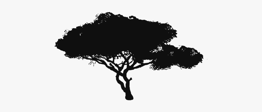 Tree Black Background Clipart - Silhouette Tree Vector Png, Transparent Clipart