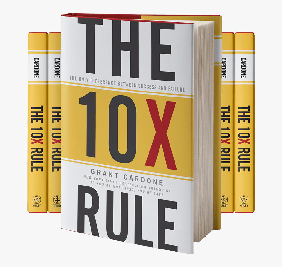Get The 10x Rule Book And Bonuses For Free - Book Cover, Transparent Clipart