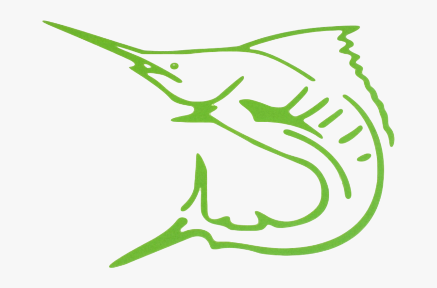 Marlin Black And White, Transparent Clipart