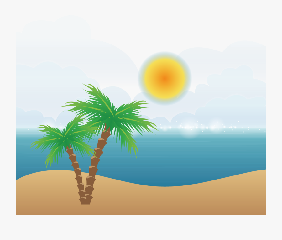 Vector Beach Island - Seasonal Activities, Transparent Clipart