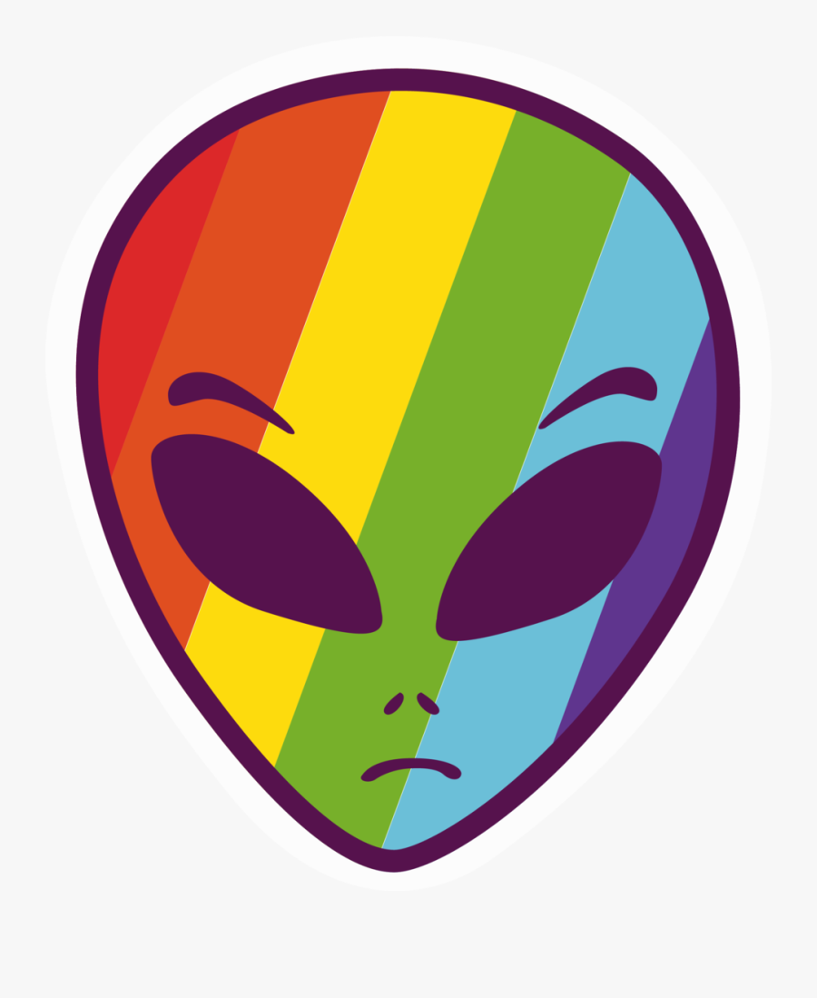 Transparent Alien Face Png - Rainbow Alien Png, Transparent Clipart