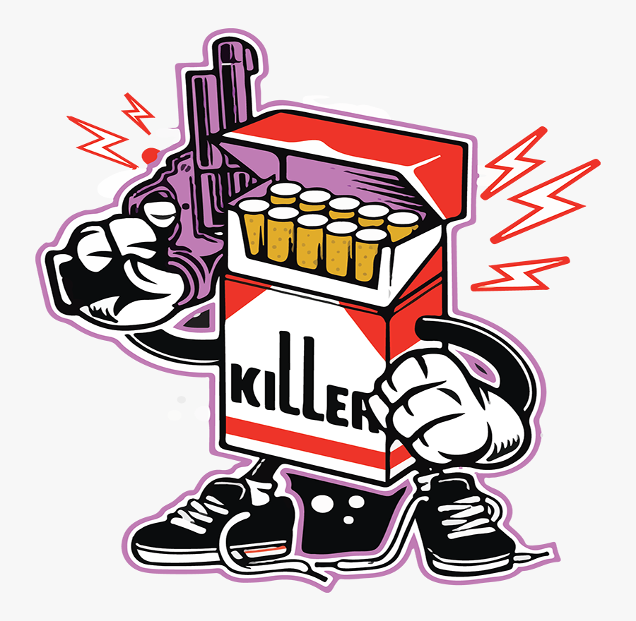 Shirt Png Design - Smoking Kills Poster Cartoon, Transparent Clipart