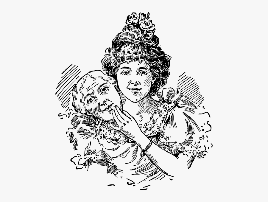 Two Faced Woman Art, Transparent Clipart