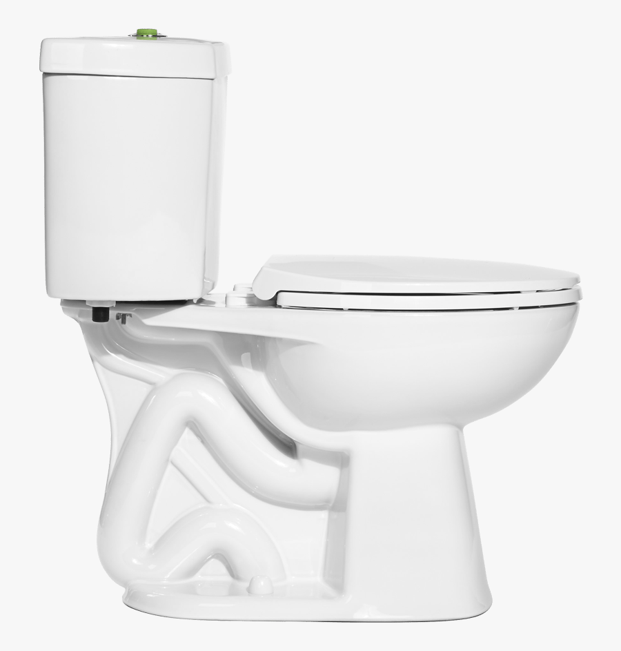 Transparent Toilet Clipart Black And White - Profile Of A Toilet, Transparent Clipart