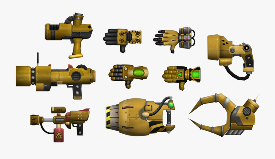 Ratchet And Clank Gold Weapons - Ratchet & Clank Weapons, Transparent Clipart
