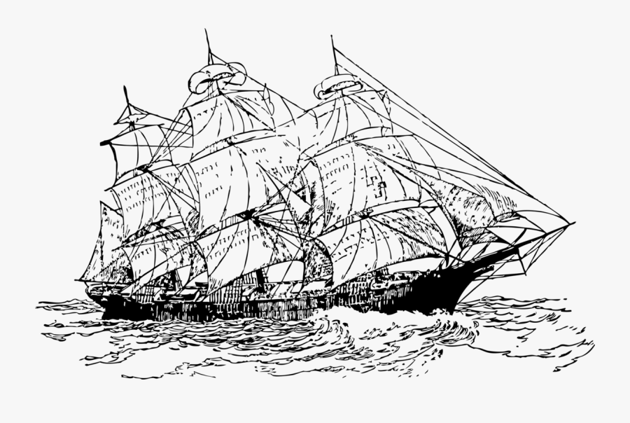 East Indiaman,caravel,lugger, Transparent Clipart