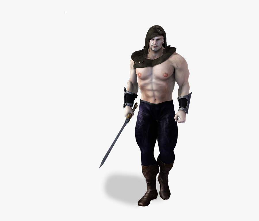 Viking, Warrior, Male, Muscular, Hooded, Barbarian - Viking Warrior Male Costume, Transparent Clipart