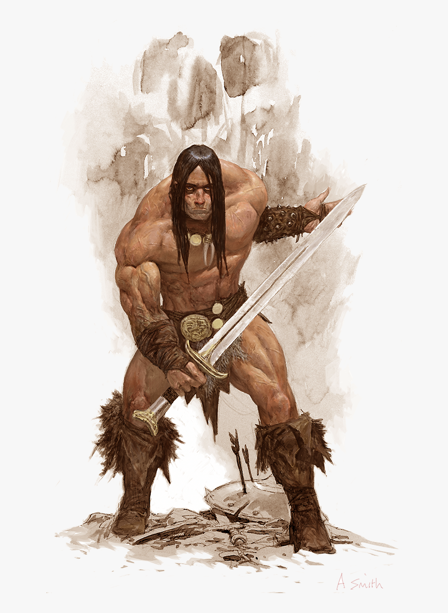 Frazetta Drawing Illustration - Conan Board Game Art, Transparent Clipart