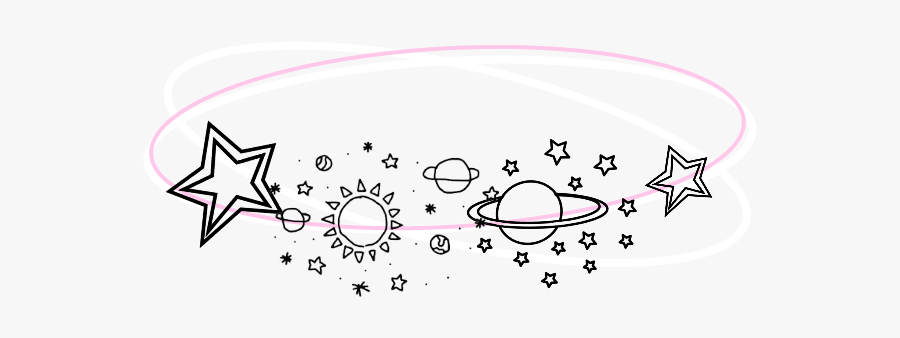 #halo #stars #galaxy #planets - Cartoon Cute Aesthetic Planets, Transparent Clipart