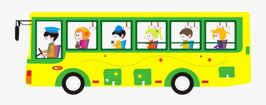 Bus Cartoon Public Transport, Transparent Clipart