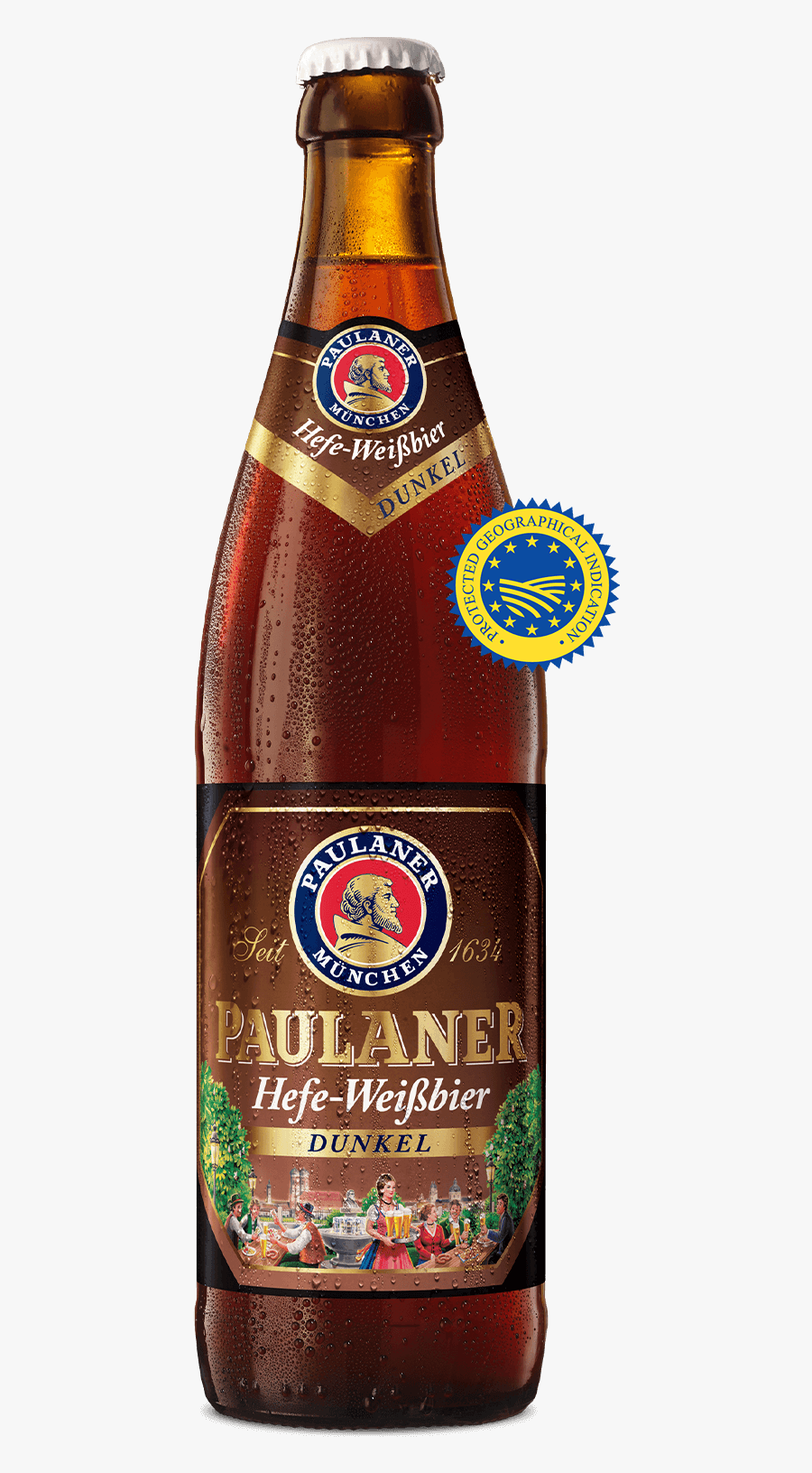 Paulaner Hefe Weissbier Dunkel 500 Ml, Transparent Clipart
