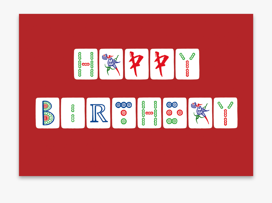 Happy Birthday Mahjong Tiles - Graphic Design, Transparent Clipart