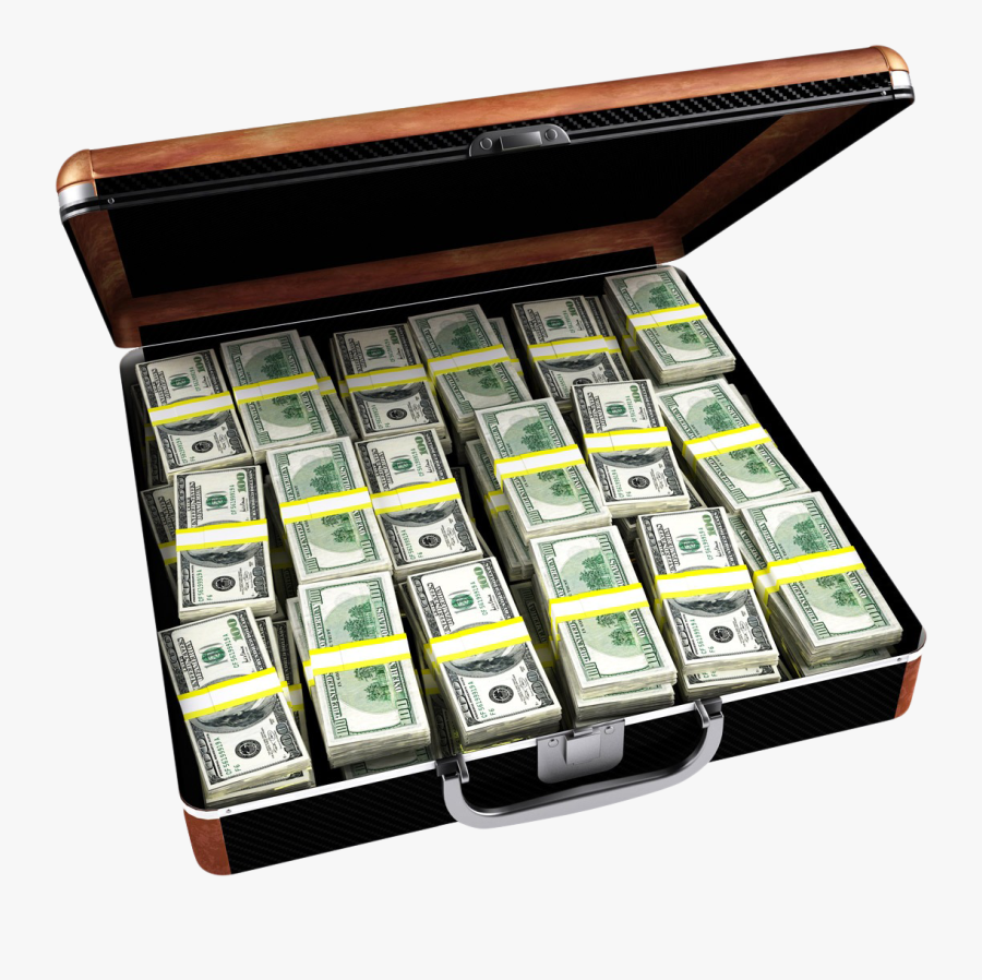 Five Million Dollars Briefcase, Transparent Clipart