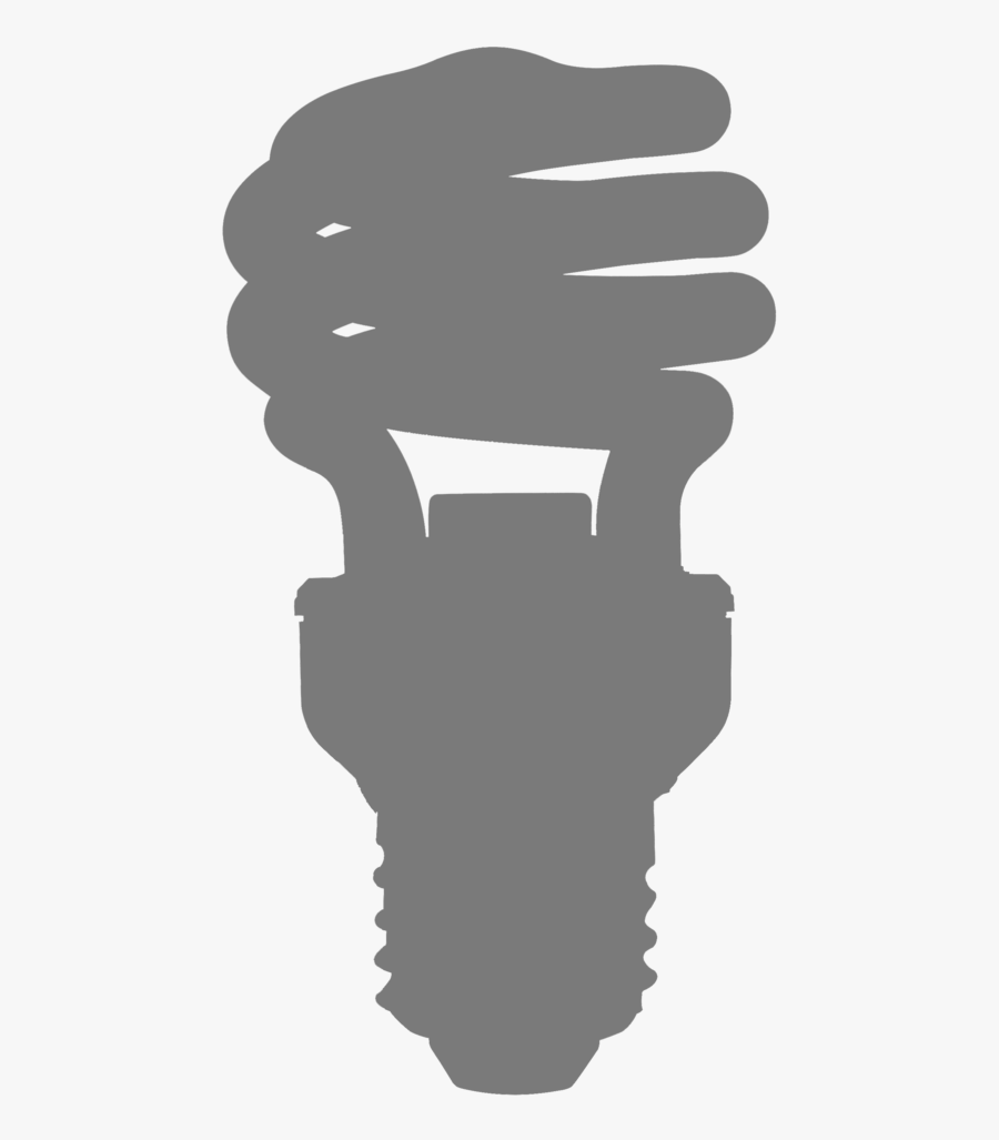 Transparent Lightbulb Png - Silhouette Cfl Bulb, Transparent Clipart
