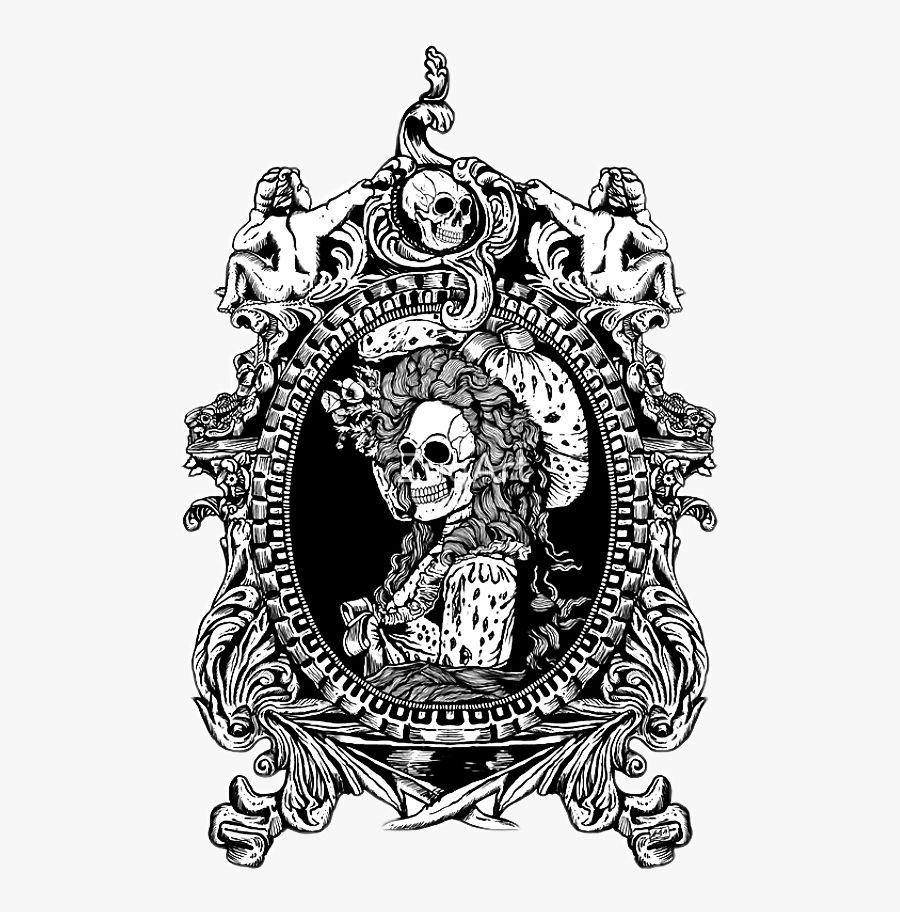 #frame #picture #gothic #skeleton #skull #dead #undead - Transparent Gothic Skull, Transparent Clipart