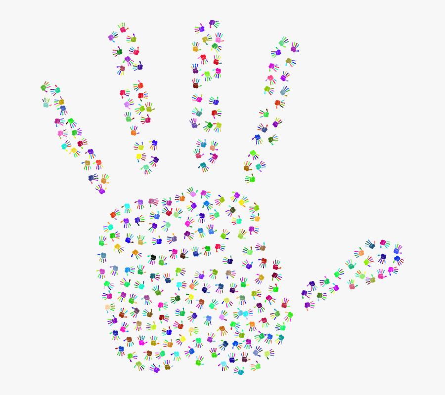 Renkli El Izi Png, Transparent Clipart