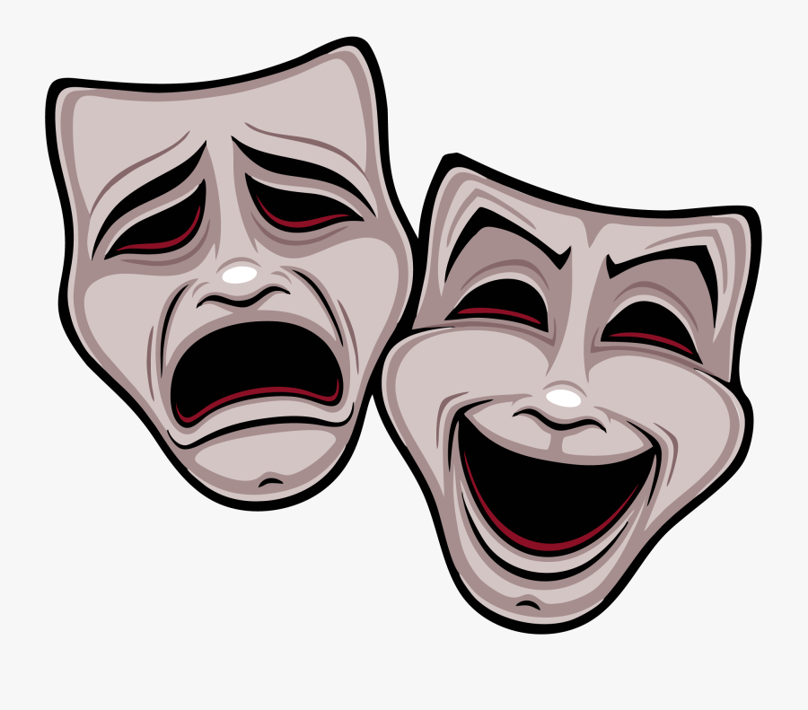 Theatre Masks, Transparent Clipart