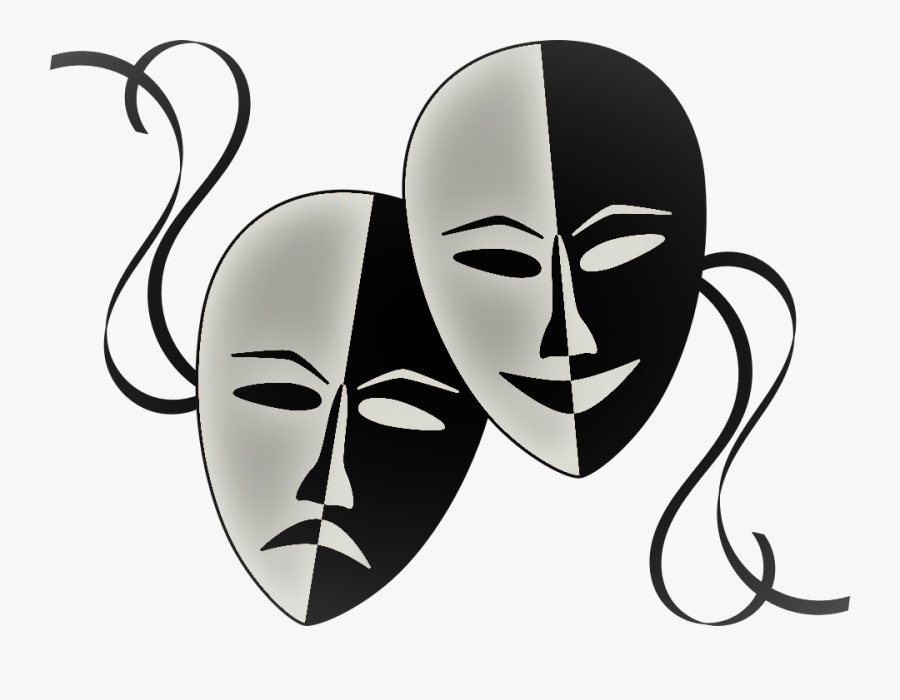 Happy And Sad Theatre Masks, Transparent Clipart
