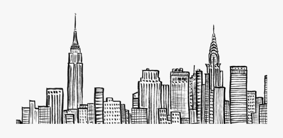 Transparent Cities Skylines Png - City Skyline Drawing, Transparent Clipart