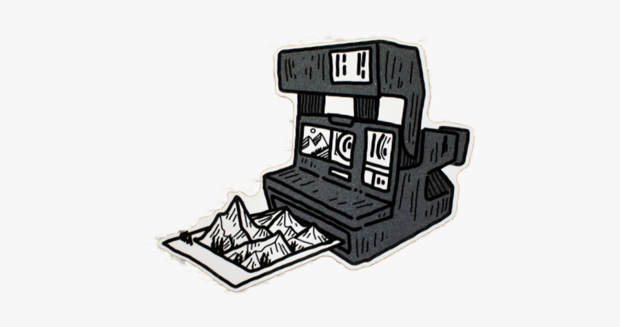 #stickergang #3d #poloroid #camera #mountains #old - Cartoon, Transparent Clipart