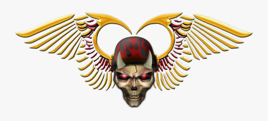 Wing Clipart Skull - Logo De Hells Angel , Free Transparent Clipart