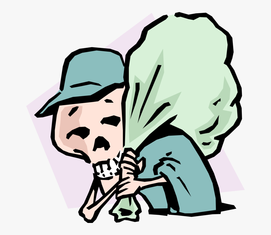 Vector Illustration Of Grim Reaper Angel Of Death Thief - Grim Reaper With Money, Transparent Clipart