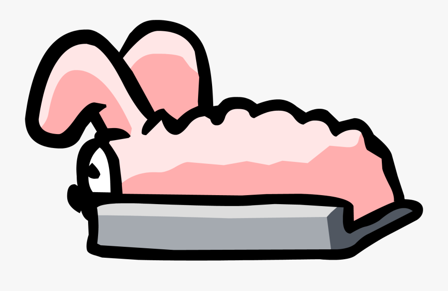 Transparent Bunny Slippers Clipart - Club Penguin Bunny Slippers, Transparent Clipart
