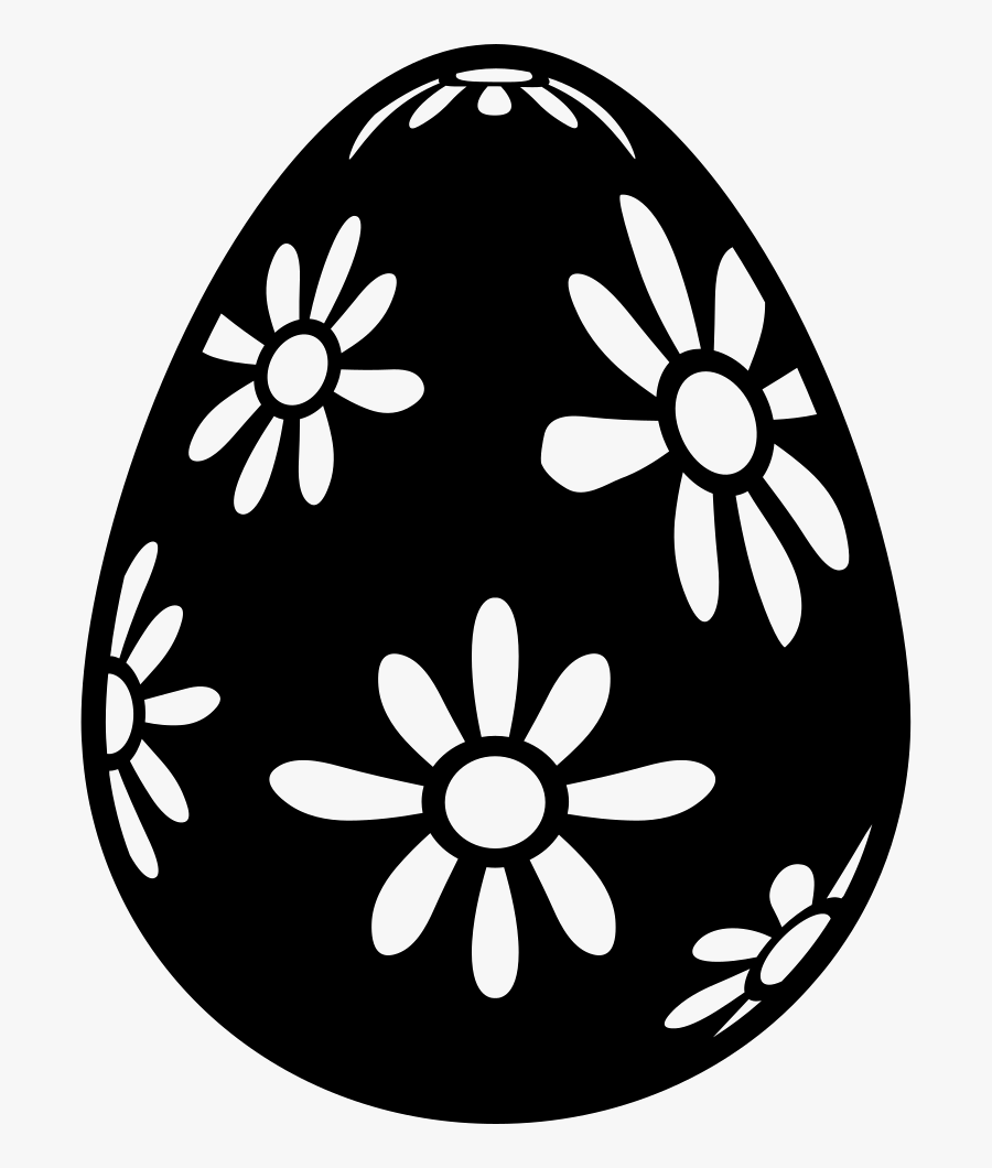Easter Egg Clipart Black And White Svg - Simple Easter Egg Svg, Transparent Clipart